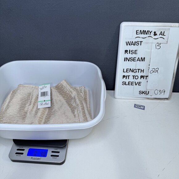 Jones New York Pencil Skirt Size 8 Gold Cream Textured Office Business NEW - Picture 9 of 12